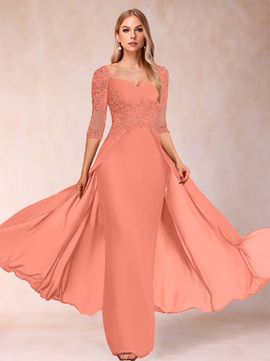 Kerensa Hope Coral back view mother of the bride dress