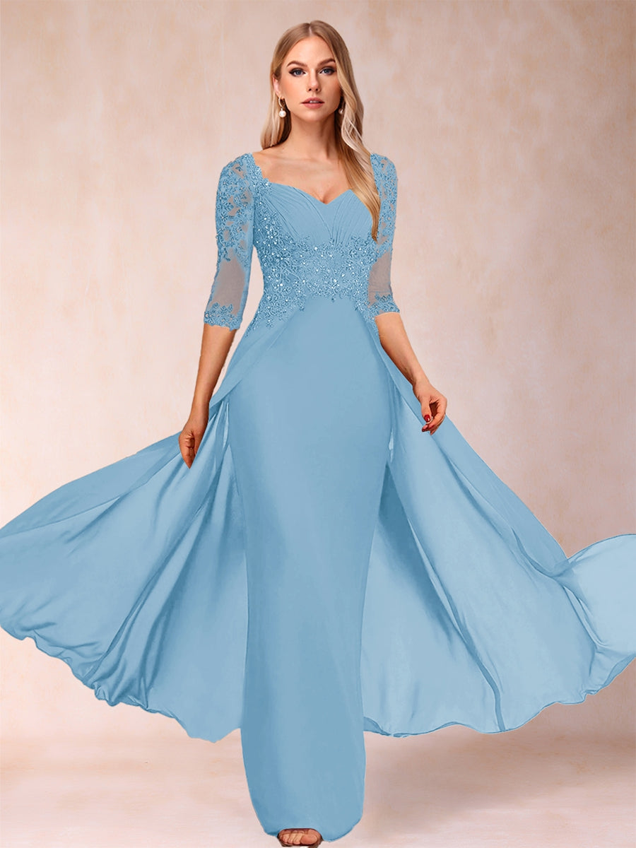 Kerensa Hope Sky Blue side view mother of the bride dress