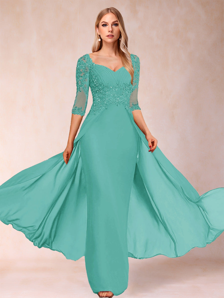 Kerensa Hope Pool Blue back view mother of the bride dress