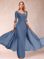 Kerensa Hope Steel Blue front view mother of the bride dress