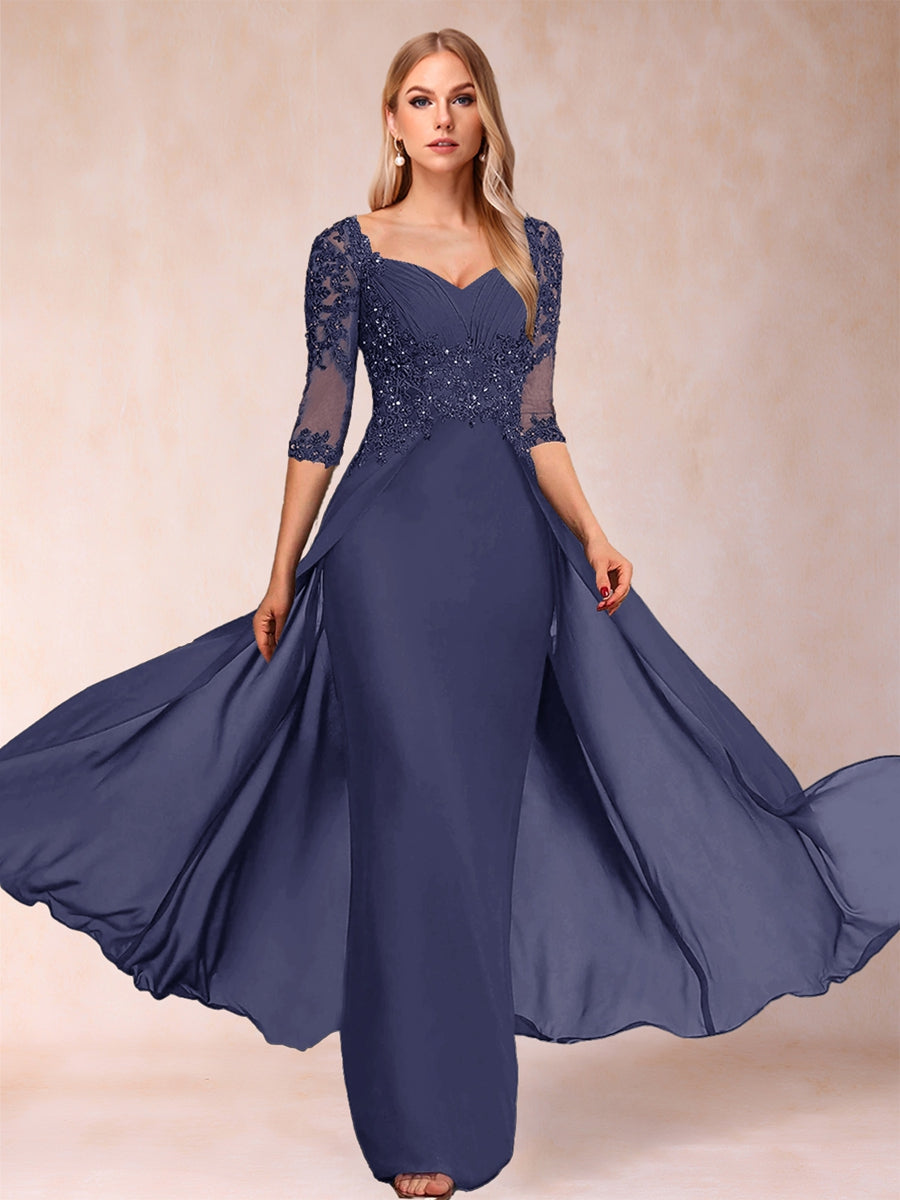 Kerensa Hope Dusty Blue back view mother of the bride dress