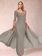 Kerensa Hope Taupe front view mother of the bride dress