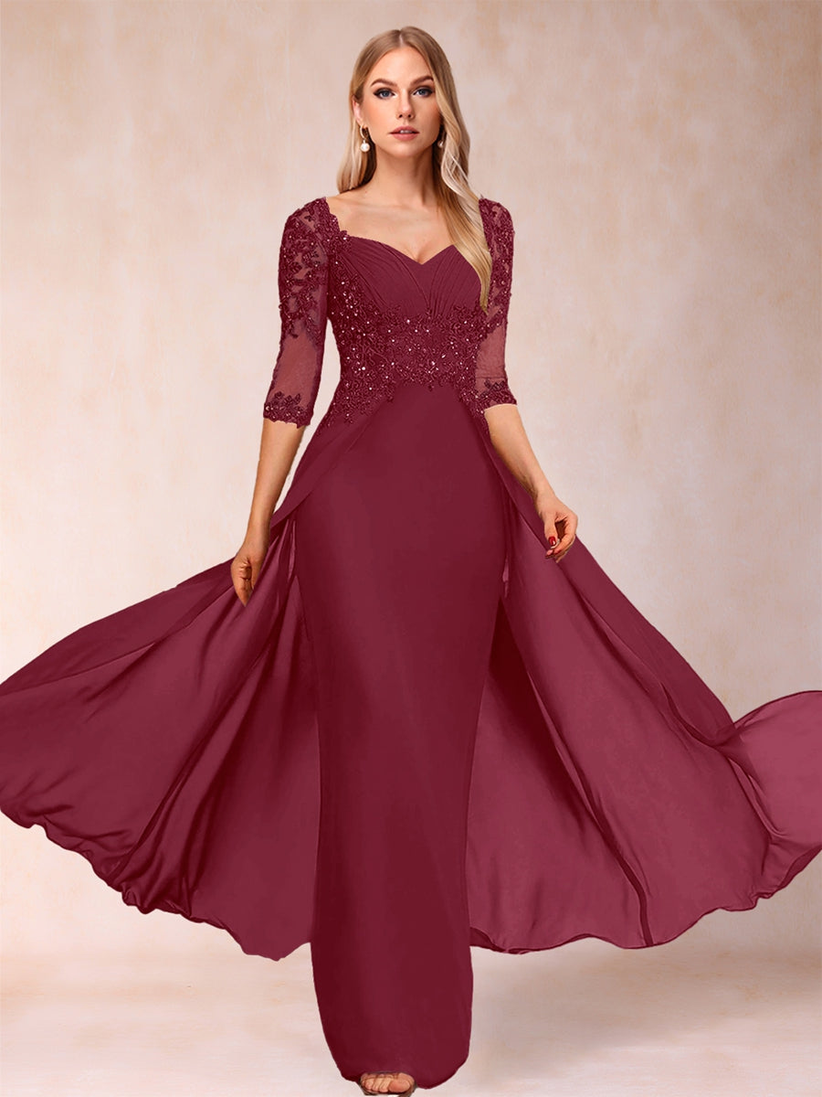 Kerensa Hope Burgundy side view mother of the bride dress