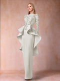Brielle ivory front view mother of the bride dress