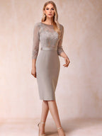 Elena Mae Mauve side view mother of the bride dress