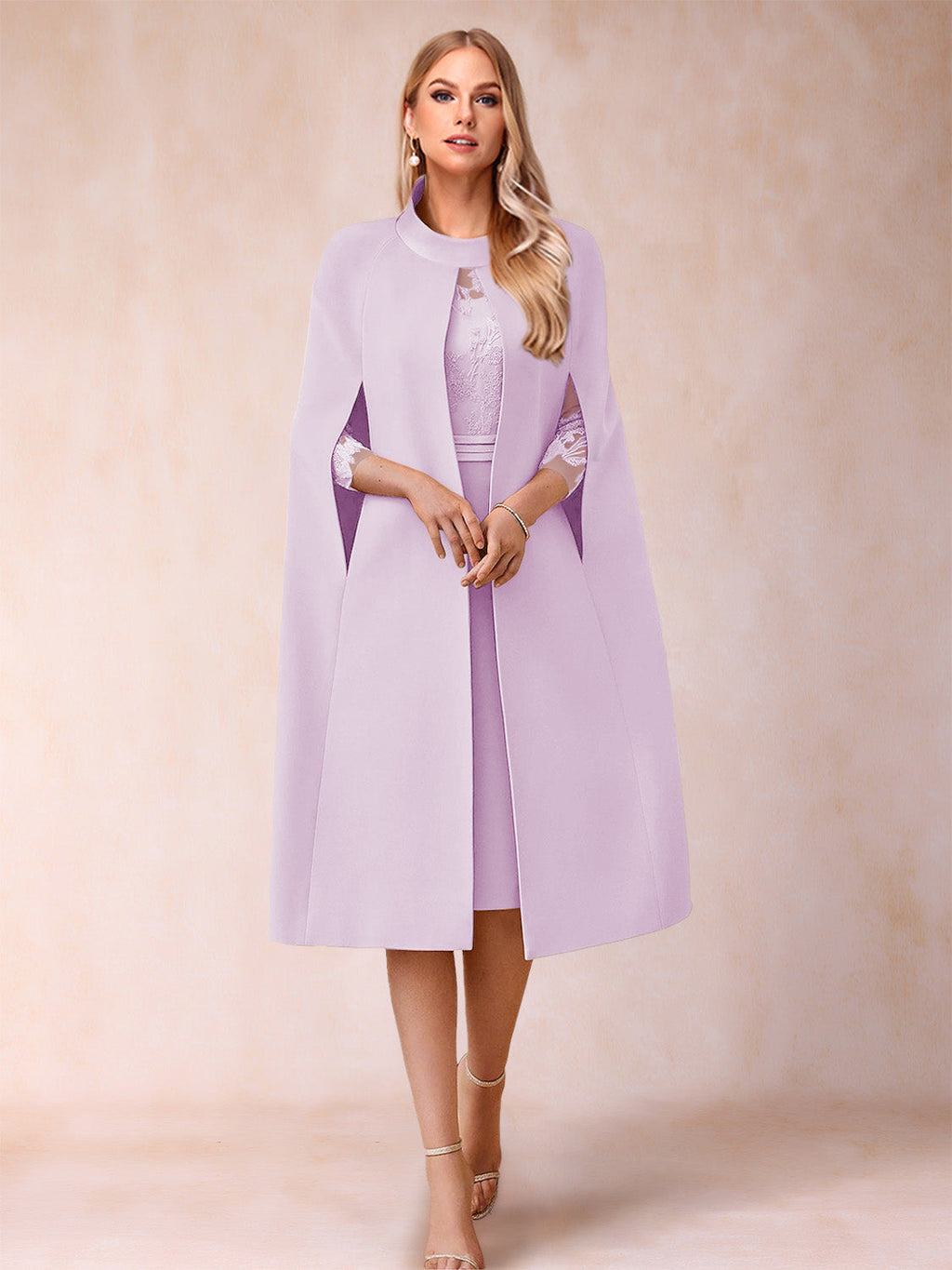 Elena Mae Lilac back view mother of the bride dress