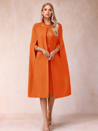 Elena Mae Orange front view mother of the bride dress