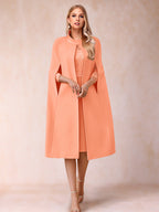 Elena Mae Coral front view mother of the bride dress