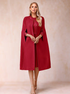 Elena Mae Burgundy side view mother of the bride dress