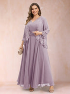 Ophelia Simone Steel Blue hem detail mother of the bride dress