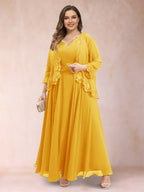 Ophelia Simone Gold front view mother of the bride dress