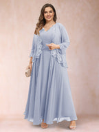 Ophelia Simone Lavender front view mother of the bride dress