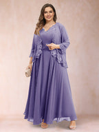 Ophelia Simone Lilac front view mother of the bride dress