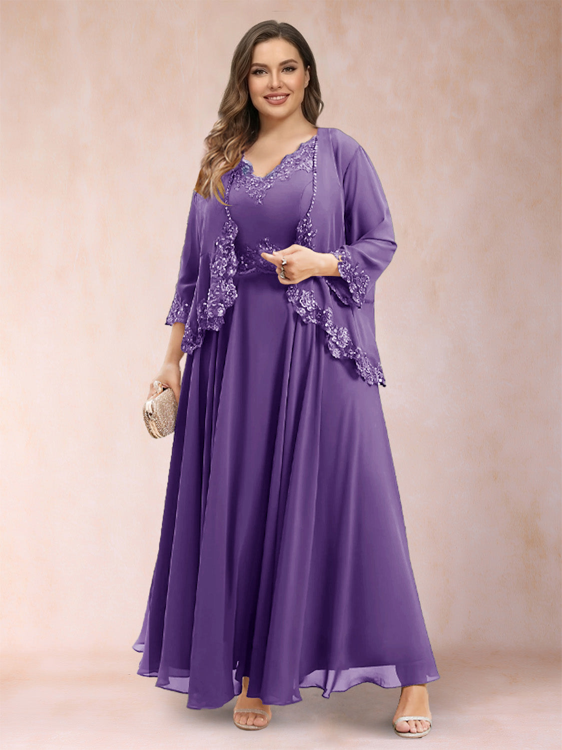 Ophelia Simone Regency front view mother of the bride dress