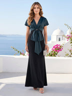 Kerensa Navy Blue bodice detail wedding guest dress