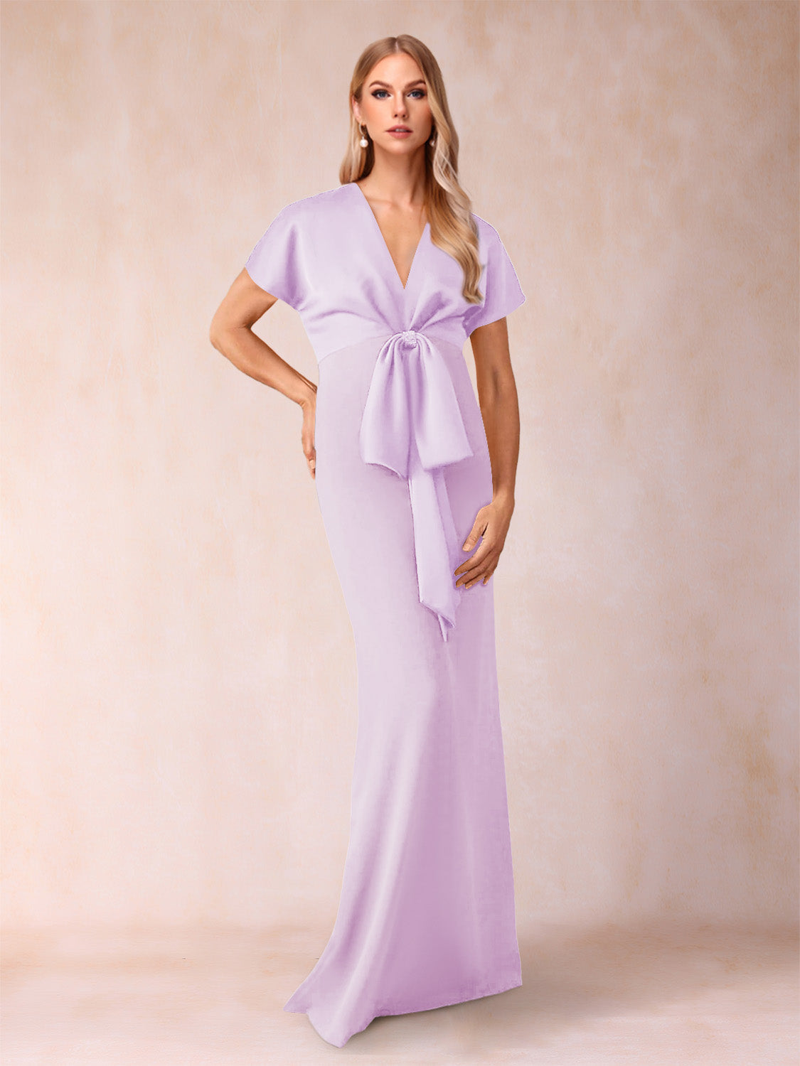 Kerensa Lilac front view wedding guest dress