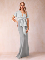 Kerensa Silver front view wedding guest dress