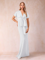 Kerensa White front view wedding guest dress