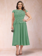 Carmen Mae Eucalyptus front view mother of the bride dress