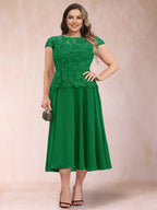 Carmen Mae Forest Green front view mother of the bride dress