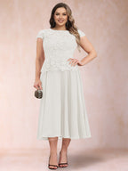 Carmen Mae Ivory back view mother of the bride dress