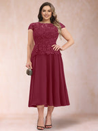 Carmen Mae Burgundy back view mother of the bride dress
