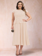 Carmen Mae Champagne back view mother of the bride dress