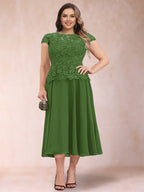 Carmen Mae Olive Green front view mother of the bride dress
