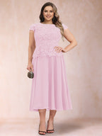 Carmen Mae Rose Pink front view mother of the bride dress