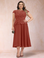 Carmen Mae Rust front view mother of the bride dress
