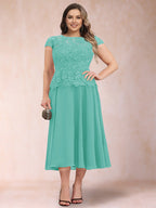 Carmen Mae Pool Blue back view mother of the bride dress