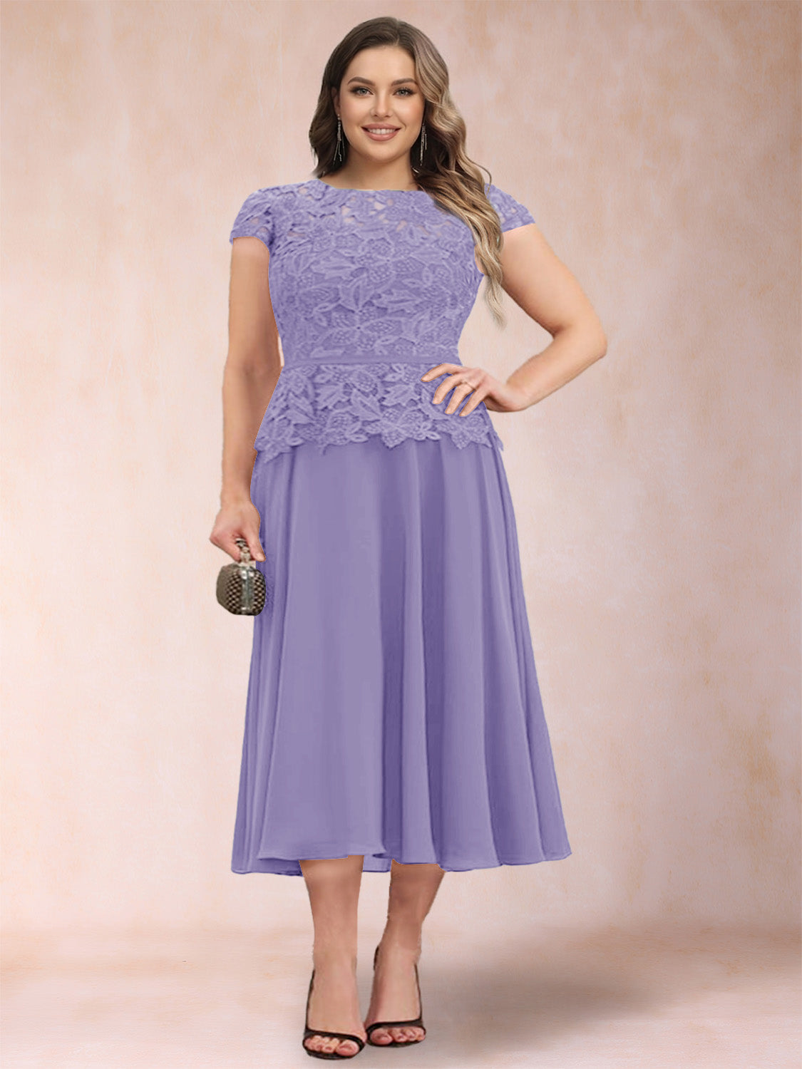 Carmen Mae Wisteria back view mother of the bride dress