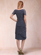 Marcella Dusty Blue bodice detail wedding guest dress