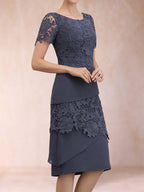 Marcella Dusty Blue fabric detail wedding guest dress