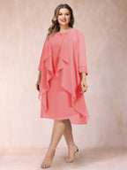 Paula Mae Coral back view mother of the bride dress