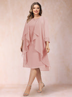 Paula Mae Dusty Rose back view mother of the bride dress