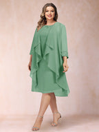 Paula Mae Eucalyptus front view mother of the bride dress