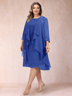 Paula Mae Royal Blue back view mother of the bride dress
