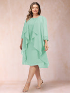 Paula Mae Mint Green front view mother of the bride dress