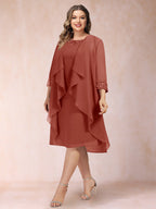 Paula Mae Rust front view mother of the bride dress