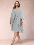 Paula Mae Silver front view mother of the bride dress