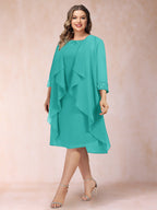 Paula Mae Turquoise back view mother of the bride dress