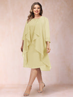 Paula Mae Yellow front view mother of the bride dress