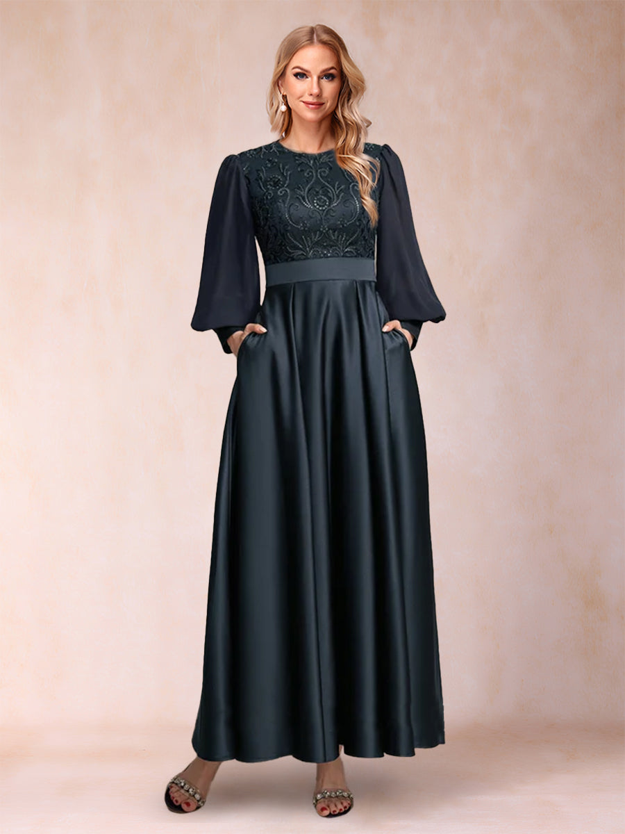 Iona Elise Royal Blue front view mother of the bride dress