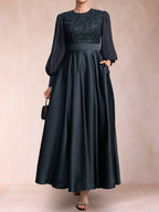 Iona Elise Royal Blue fabric detail mother of the bride dress