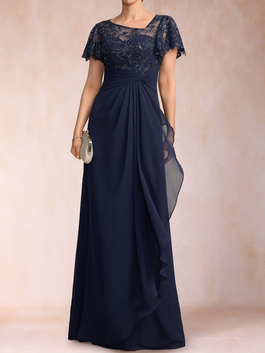 Julia June Royal Blue bodice detail mother of the bride dress