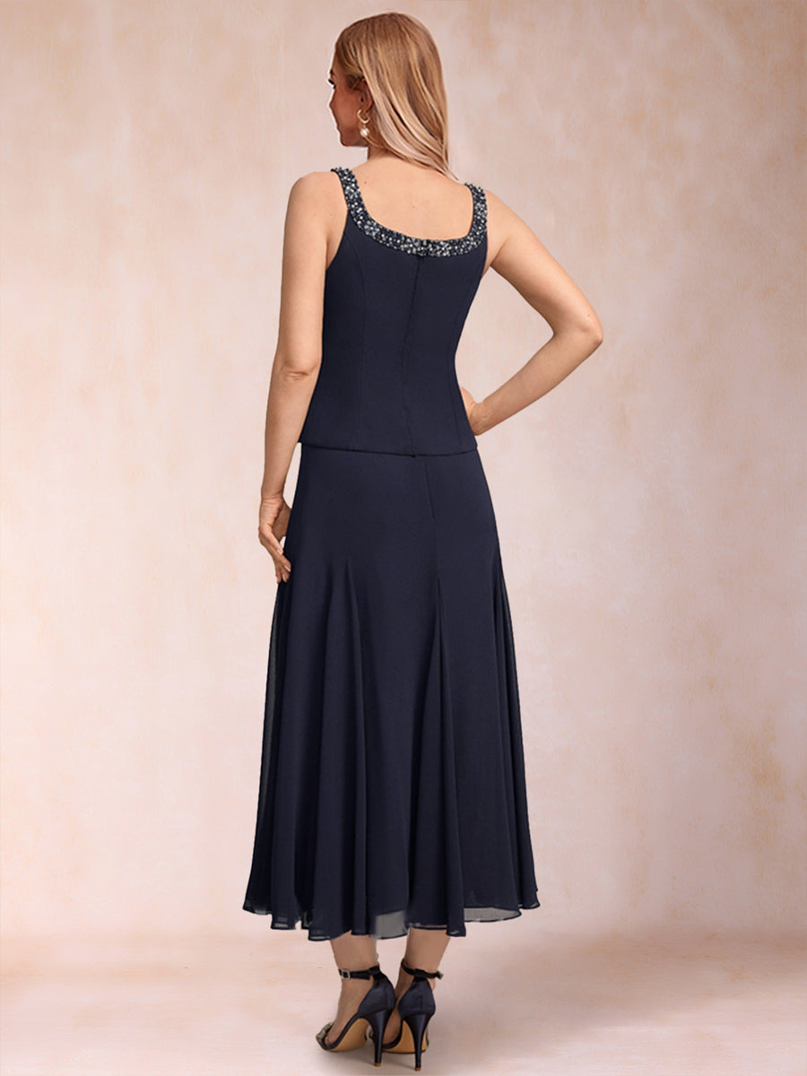 Brielle Solene Royal Blue bodice detail mother of the bride dress