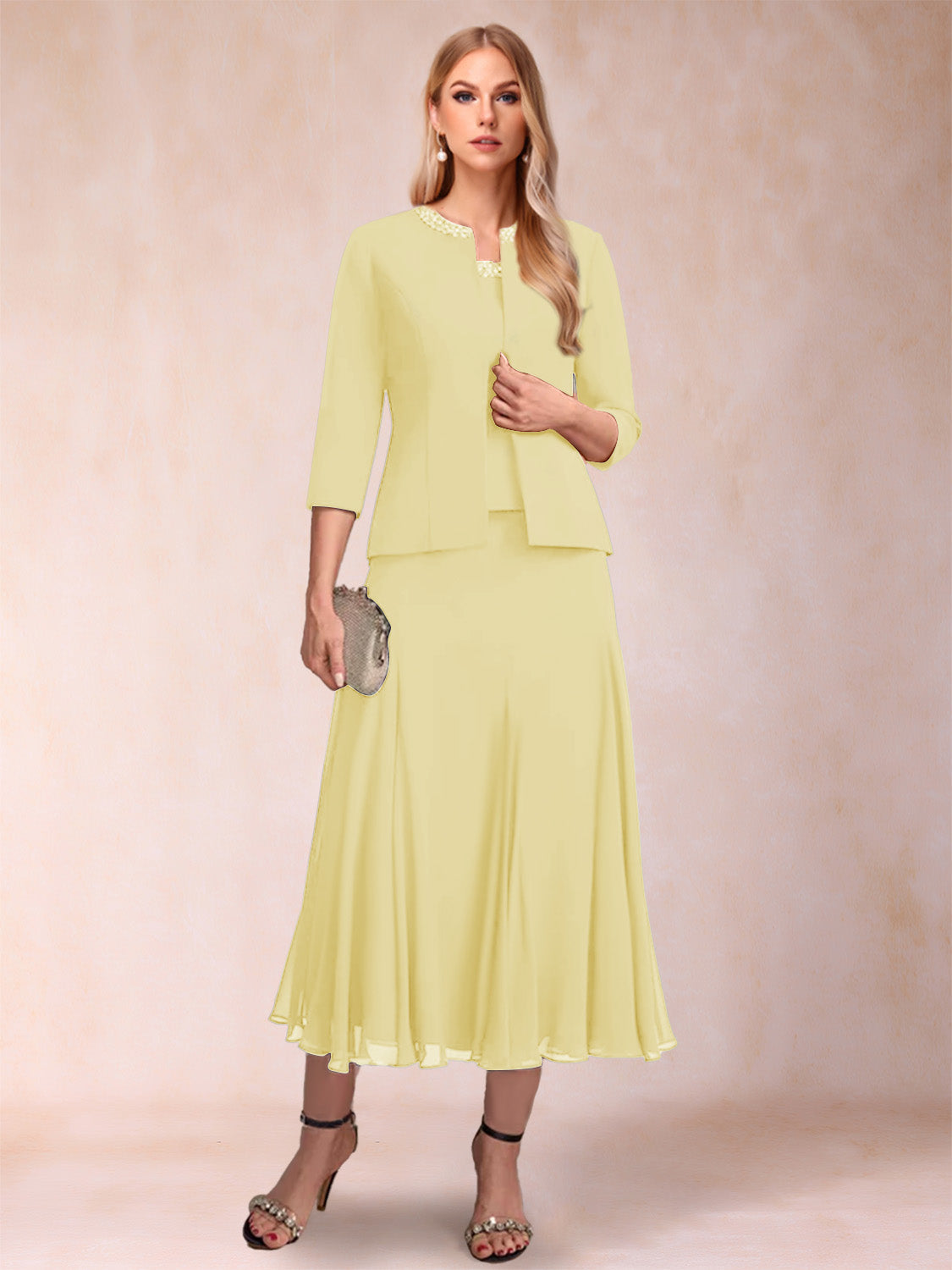 Jessamine Daffodil front view wedding guest dress