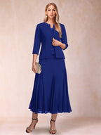 Estelle royal blue alternate front view 3 mother of the bride dress