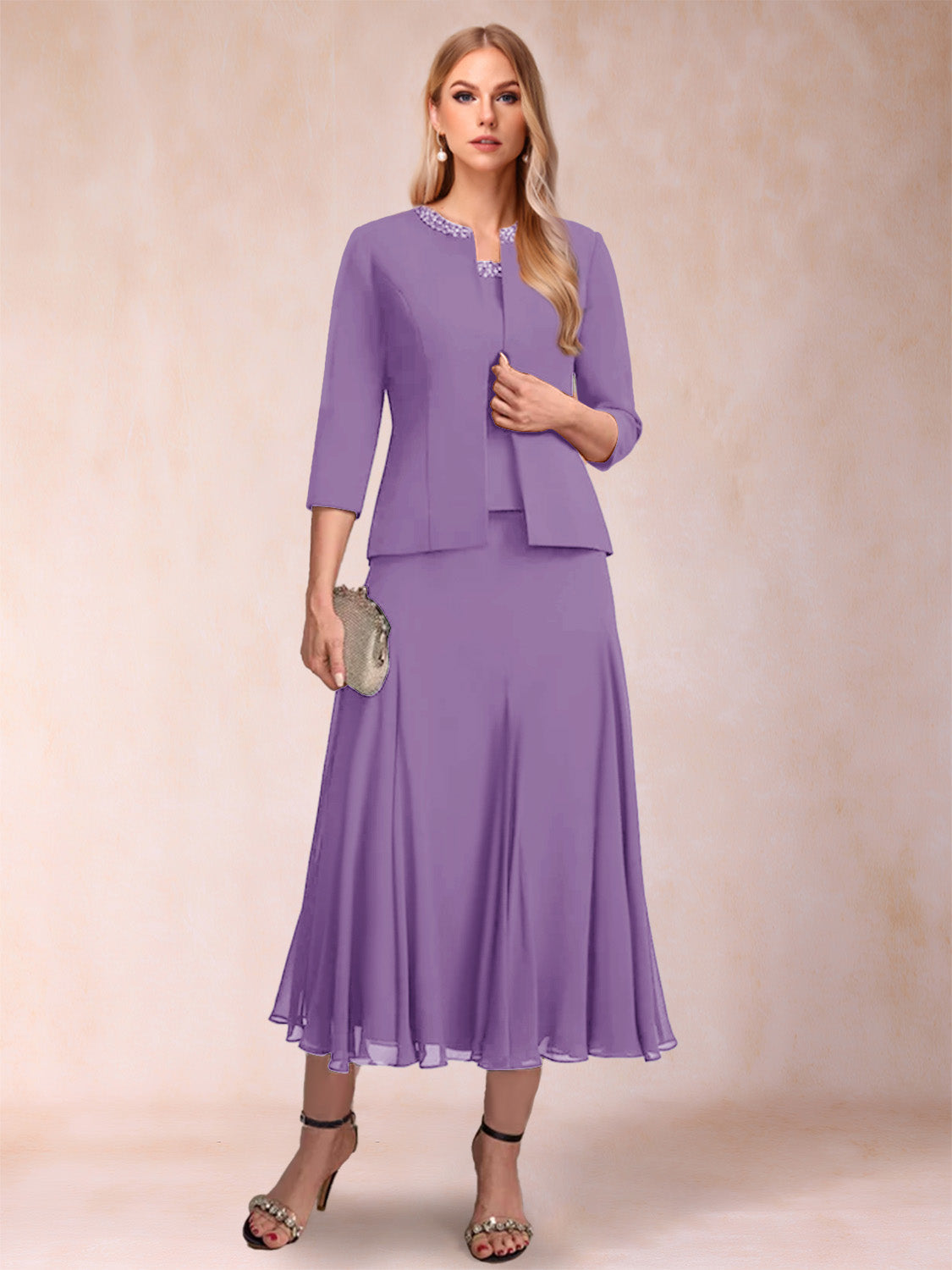 Jessamine Wisteria front view wedding guest dress